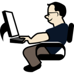 Man typing at computer as image for PolyWogg Reviews in general